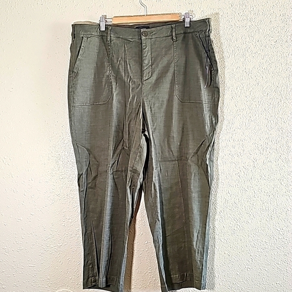 NYDJ Pants - NYDJ Olive Green Linen Pants